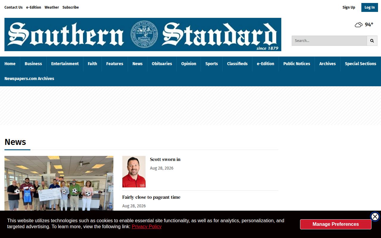 Southern Standard Local Headlines source for Van Buren County regional crime news